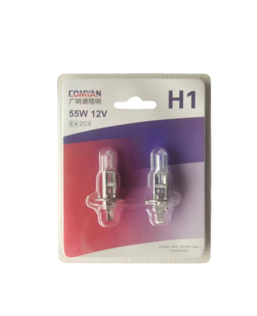 Guangmingyuan car light bulb H1 12V 55W high beam low beam front headlight halogen longevity suction card installation