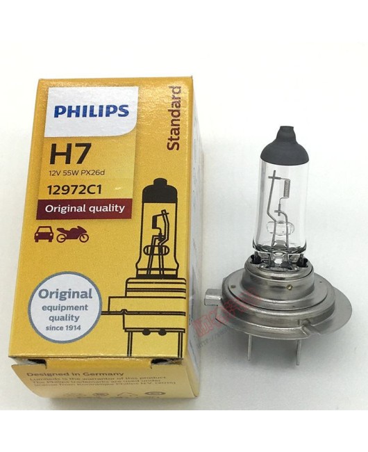 Philips car light bulb H1 H7 H4 12v high beam low beam fog lamp halogen long-lasting ultra bright front headlight