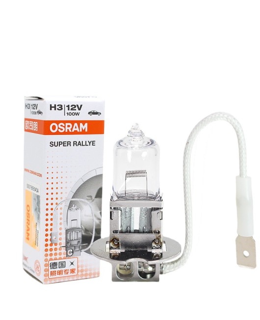 Osram car light bulb H3-12V24V fog lamp high beam low beam truck longevity halogen strip line front headlight