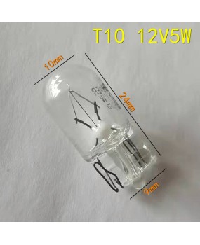 Wide bulb T10 12V5W plug-in license plate trunk running light reading turn yellow white light blue bulb