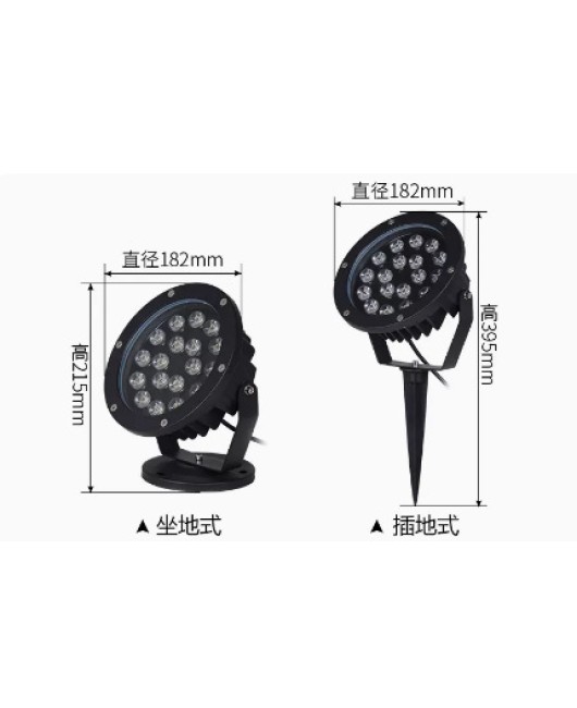 LED spotlights, tree lights, tree floor lights, outdoor waterproof landscape garden lawn lights, circular floodlights