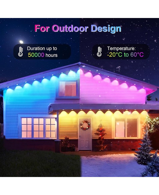 Cross border popular outdoor eaves light intelligent Bluetooth WIFI waterproof colorful courtyard light intelligent outdoor eaves light