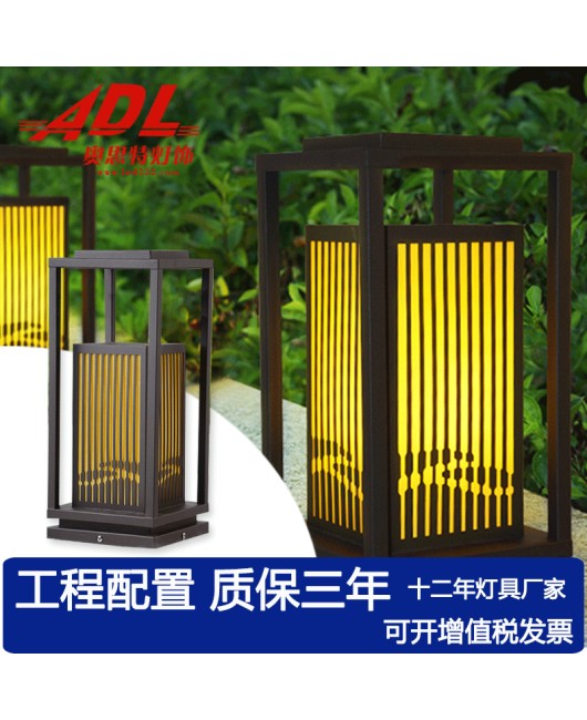 Solar powered fence pillar headlights, outdoor waterproof villa courtyard lights, household ultra bright modern minimalist door pillar lights