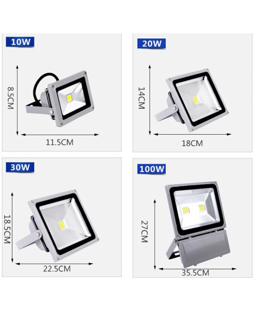 LED floodlight 50W outdoor waterproof spotlight outdoor construction site lighting landscape light advertising board stadium projection light