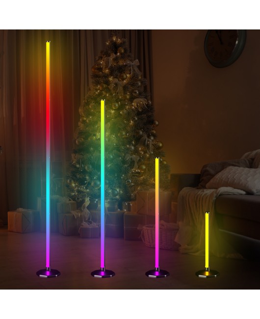 Spot factory direct sales simple atmosphere lamp RGBIC colorful floor lamp pickup lamp voice controlled scale lamp rhythm