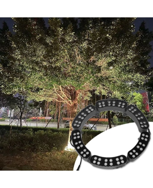 LED tree holding lamp, circular column lamp, outdoor circular tree lighting lamp, tree shooting lamp, hoop surrounding tree landscape spotlight, waterproof