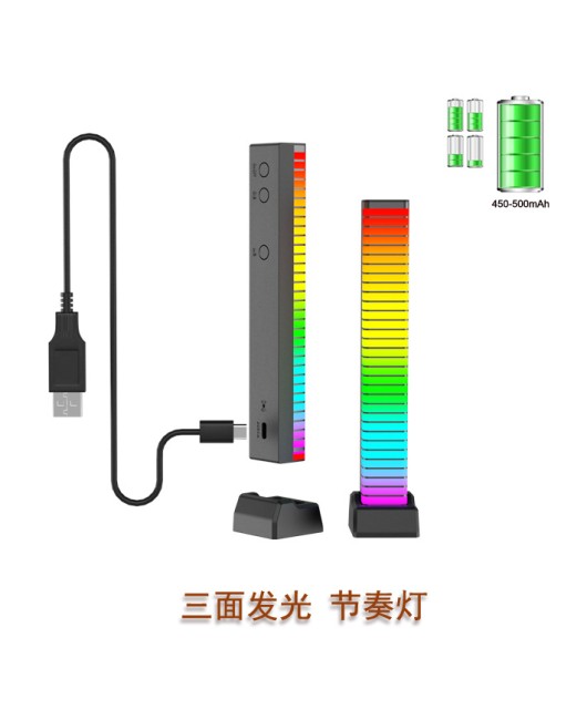 3D pickup light, colorful car light, e-sports atmosphere light, outdoor atmosphere light, rhythm light, built-in battery, USB