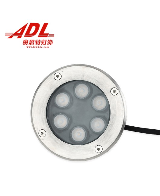 LED embedded ultra-thin buried light, outdoor waterproof buried spotlight, lawn light, square corner ground low floor light