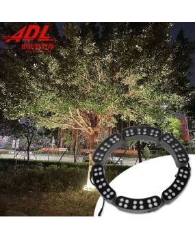 LED tree holding light monochrome pole holding light rainbow full-color external control DC24V waterproof projection light ring lighting tree lighting