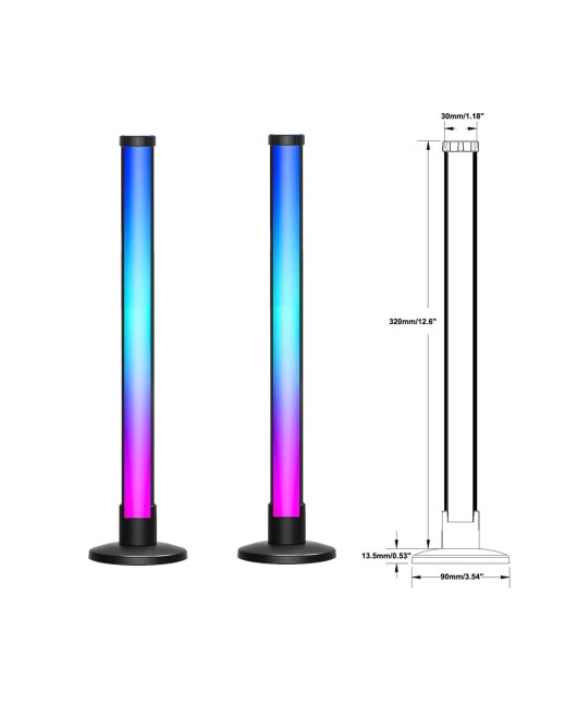 LED Colorful Atmosphere Light Desktop Light Desktop Atmosphere Light 3D Pickup Light Rhythm Light Esports Atmosphere Light