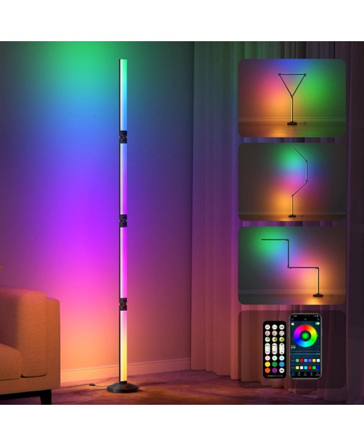 Folding DIY styling, ambient lighting, floor lamp, voice controlled rhythm lamp, dual white light, Bluetooth graffiti, WIFI