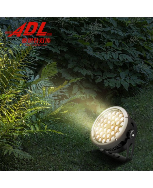 LED outdoor projection light, square night scene projection light, garden plug-in light, waterproof RGB circular wheel spotlight