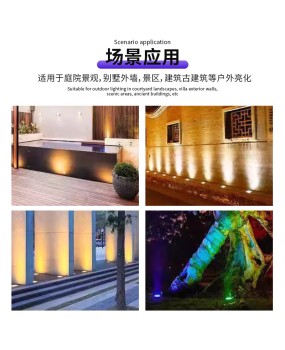 LED Underground Light Outdoor Lawn Shooting Tree Light Embedded Wall Corner Step Light Landscape Floor Spotlight Waterproof 3W6W