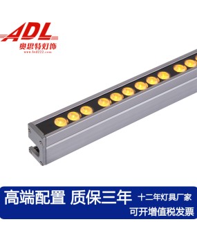 LED wall wash light, outdoor waterproof linear light, building body lighting, exterior wall DMX512 full-color sign, outdoor line light