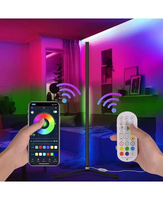 Modern minimalist corner lamp, floor lamp, plug-in colorful pickup lamp, rhythm lamp, graffiti WIFI, Bluetooth