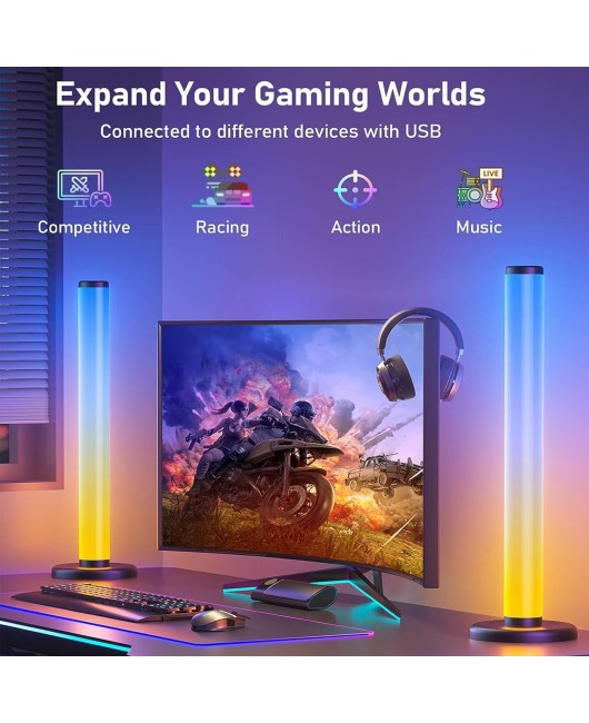 360 degree luminous desktop atmosphere lamp, e-sports atmosphere lamp, RGB colorful bedroom lamp, new direct sales desk lamp