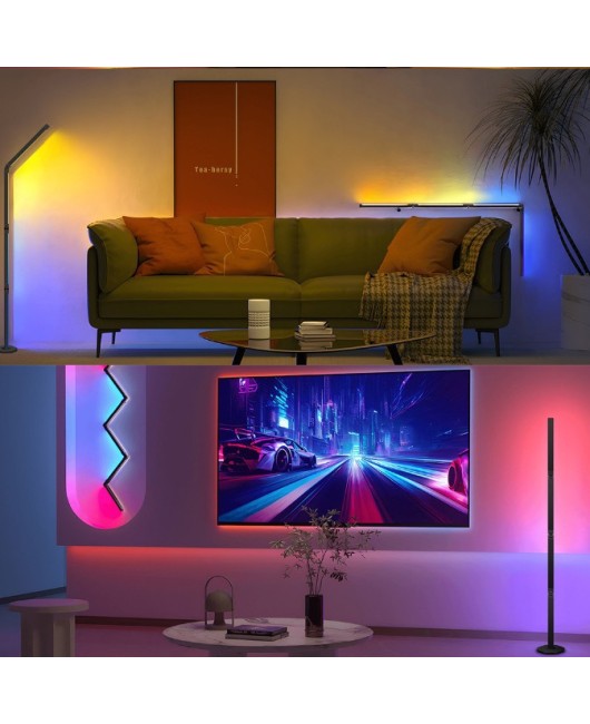 Folding DIY styling, ambient lighting, floor lamp, voice controlled rhythm lamp, dual white light, Bluetooth graffiti, WIFI