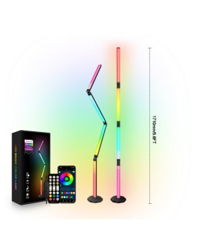 Folding DIY styling, ambient lighting, floor lamp, voice controlled rhythm lamp, dual white light, Bluetooth graffiti, WIFI