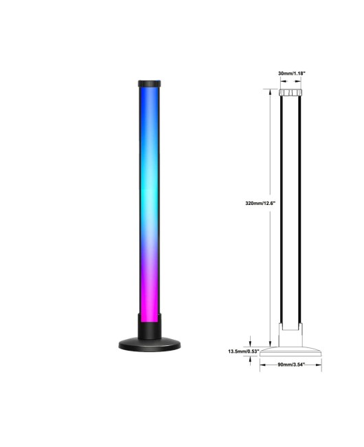 LED Colorful Atmosphere Light Desktop Light Desktop Atmosphere Light 3D Pickup Light Rhythm Light Esports Atmosphere Light