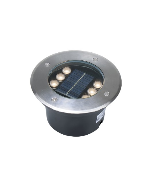 Solar underground light, outdoor waterproof circular embedded underground light, park courtyard landscape lighting, lawn lighting fixture