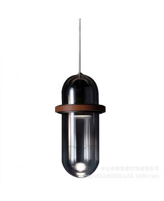 Beisijia Modern Simple Luxury Glass Leather Bedroom Bedhead Bar Bar Cafe Model Room Designer Pendant Light