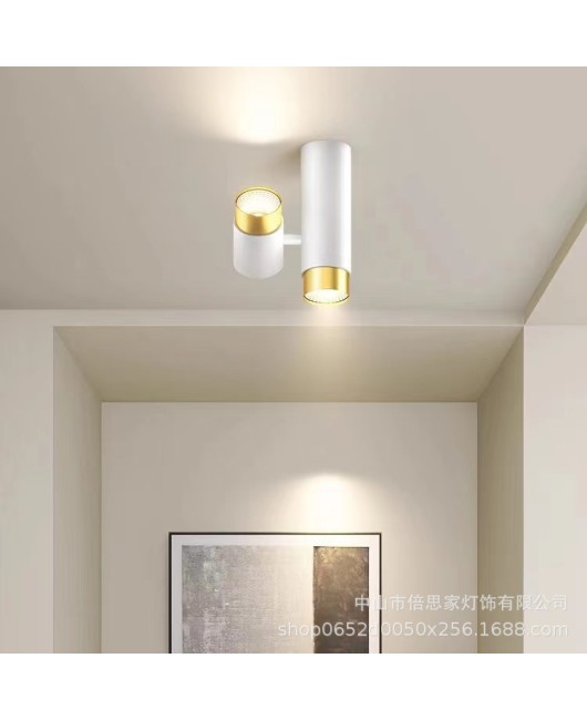 Nordic modern minimalist surface mounted high-end tube light spotlight, living room bedroom hallway light, corridor light