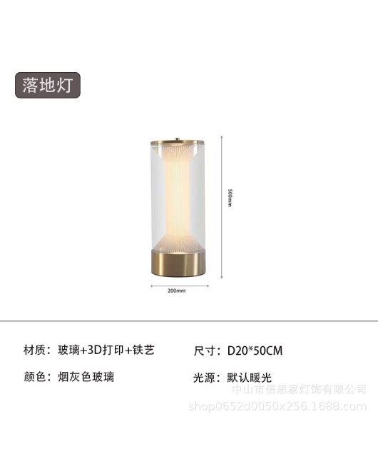 New Czech Milan exhibition designer sofa glass desk lamp floor lamp living room bedroom headboard bamboo pendant lamp