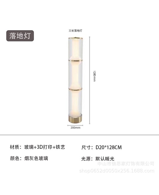 New Czech Milan exhibition designer sofa glass desk lamp floor lamp living room bedroom headboard bamboo pendant lamp