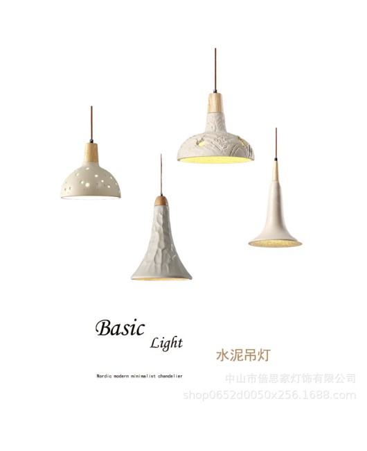 Cross border Wabi Sabi style Japanese style personalized cement bedroom bedside lamp homestay restaurant lamp art bar counter living room lamp pendant light