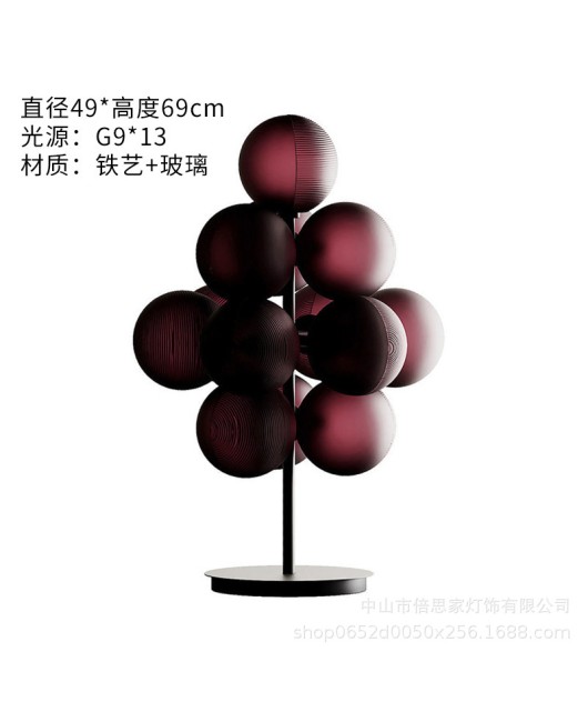 Nordic designer's artistic magic bean pendant lamp, living room dining room staircase lamp, villa modern light luxury grape floor lamp