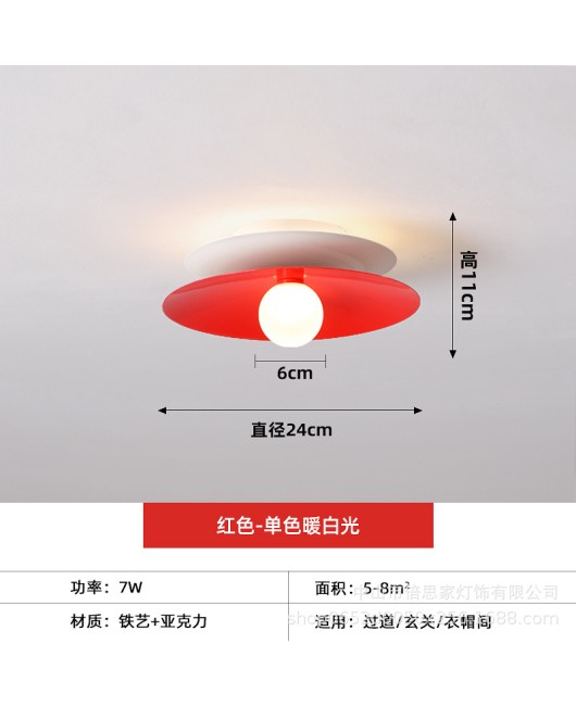 Cross border modern minimalist home hallway hallway entrance hall light circular dressing room balcony ceiling light