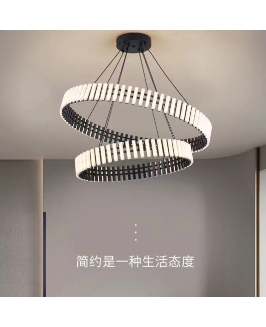 Piano style, German Nordic modern, simple and atmospheric, Pullman light luxury living room, dining room, bedroom designer, circular pendant light