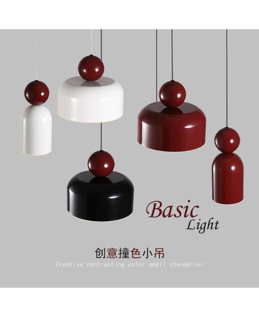 New Cream Style Creative Color Contrasting Pendant Light, Middle aged Coffee Shop Bar, Internet Red Light Fixture, Simple Pendant Light