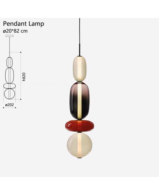 Beisijia lollipop Nordic color glass living room sofa side falling floor lamp high-end pendant lamp desk lamp floor lamp