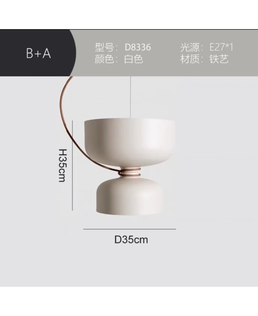 Spotlight Nordic Modern Minimalist Designer Restaurant Bar Sample Room Bedroom Bedhead Iron Pendant Light