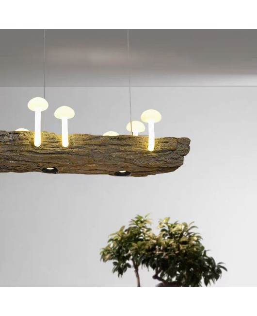 2024 New Nordic Creative Personalized Homestay Art Restaurant Pendant Wabi Sabi Style Restaurant Hotpot Restaurant Mushroom Lamp