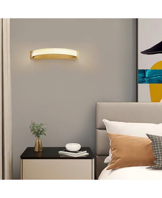 2023 All Copper New Light Luxury Minimalist Bedroom Living Room Bedhead Luxury Interior Modern Wall Light