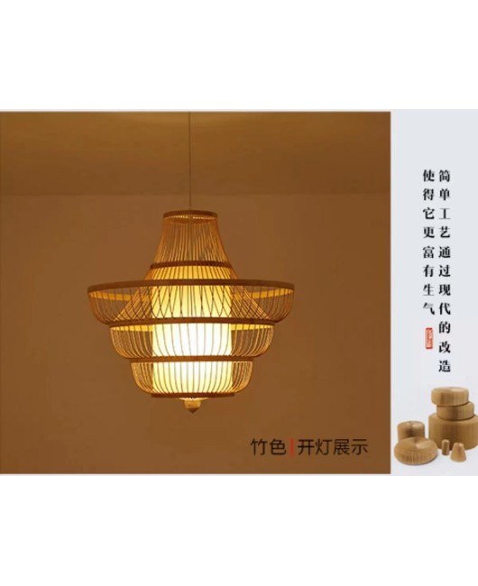 Chinese bamboo weaving, bamboo art, chandelier, Zen tea room restaurant, lantern hotpot restaurant, homestay, Southeast Asian creative Japanese lighting fixtures