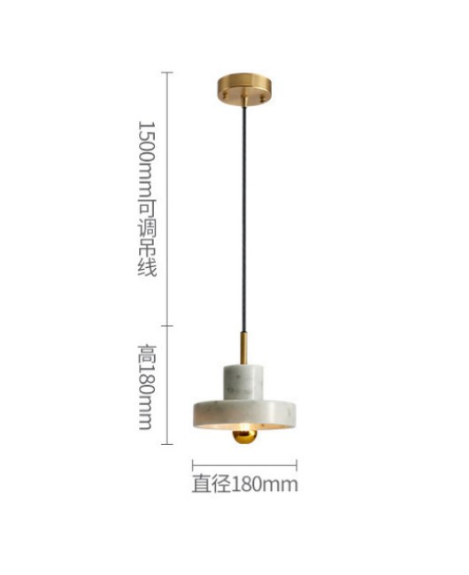 Nordic minimalist light luxury all copper marble restaurant bar counter bedroom bedside pendant light modern dining table lighting fixtures