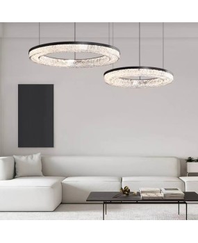 Italian minimalist resin glacier dining room, living room, bedroom, post-modern minimalist LED long office pendant light