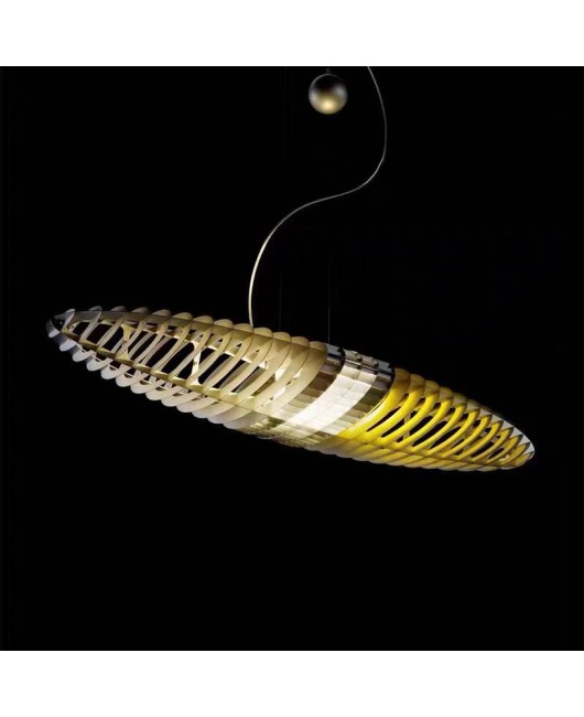 Italian Nordic Spaceship Living Room Pendant, Colorful Personalized Classic Restaurant Creative Strip Designer Lamp