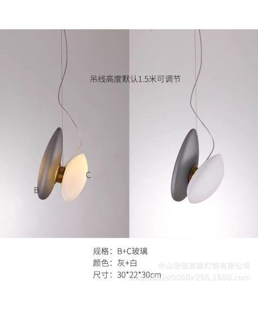 Beisijia's new modern Nordic light luxury pebble art restaurant creative colored glass pendant light