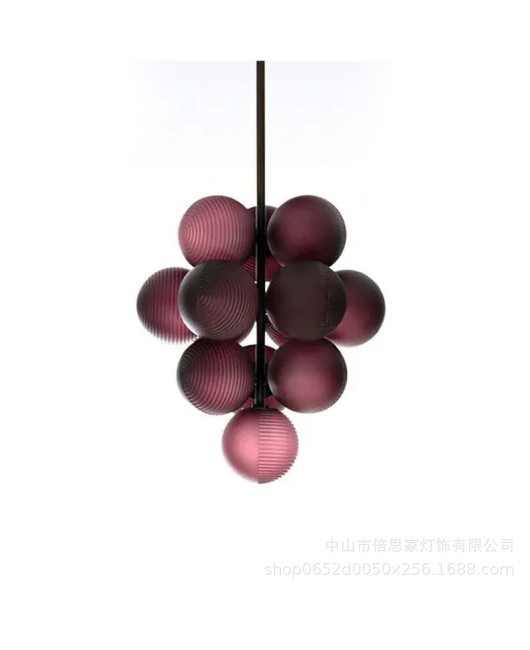 Nordic designer's artistic magic bean pendant lamp, living room dining room staircase lamp, villa modern light luxury grape floor lamp