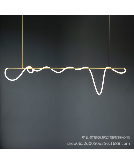 Beisijia minimalist design, long musical note art, light luxury bar counter, coffee shop, clothing store, restaurant, hotel chandelier