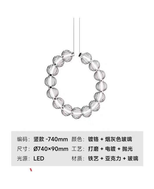 Modern minimalist Buddha bead design pendant light LED creative light luxury minimalist pearl light Nordic restaurant high-end pendant light