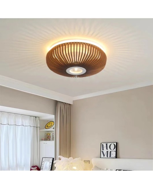 Nordic modern minimalist cream wood walnut creative pumpkin with spotlight bedroom ceiling light