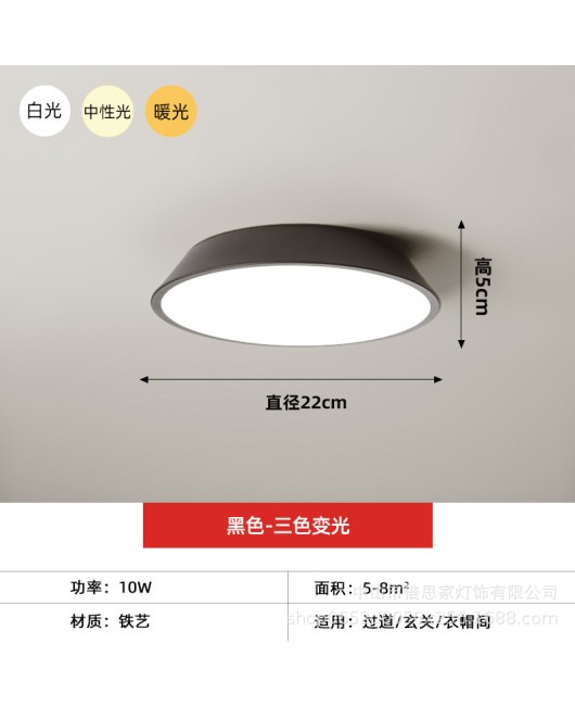 Cross border modern minimalist home hallway hallway entrance hall light circular dressing room balcony ceiling light