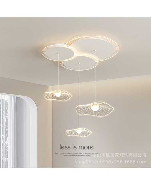 Modern light luxury 2023 new lotus leaf living room pendant light, simple bar counter, home Nordic bedroom room pendant light