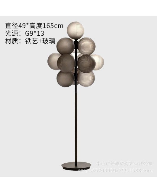 Nordic designer's artistic magic bean pendant lamp, living room dining room staircase lamp, villa modern light luxury grape floor lamp