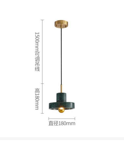 Nordic minimalist light luxury all copper marble restaurant bar counter bedroom bedside pendant light modern dining table lighting fixtures